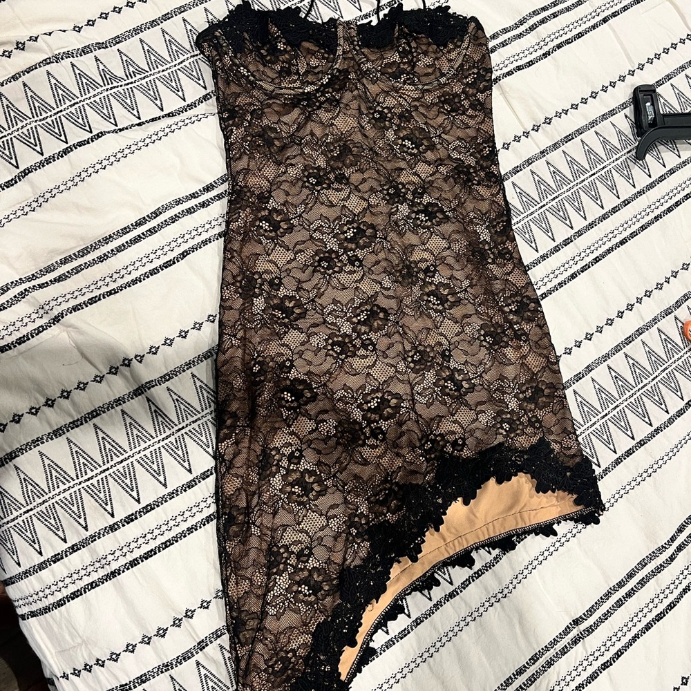SHEIN Black Lace Mini Dress